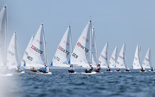 Second day at the ILCA 6 Men’s World Championship in sunny Kiel-Schilksee
